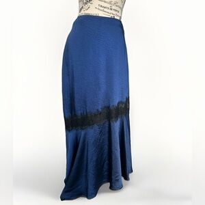 Women’s A-Line Satin Maxi Skirt